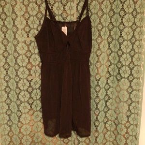 Black Babydoll W/ Black Crochet Lace Piping Design